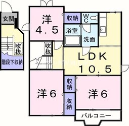 レインボー２１　Ａ棟の物件間取画像